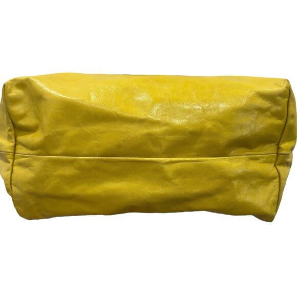 Isabel Marant Wardy Leather Tote Yellow Straw Straps Large Carryall Bag - Picture 6 of 11